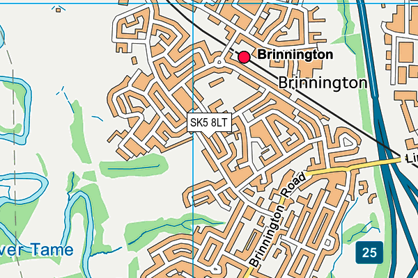 SK5 8LT map - OS VectorMap District (Ordnance Survey)