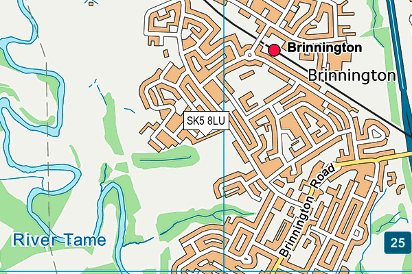 SK5 8LU map - OS VectorMap District (Ordnance Survey)