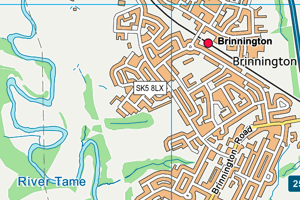 SK5 8LX map - OS VectorMap District (Ordnance Survey)