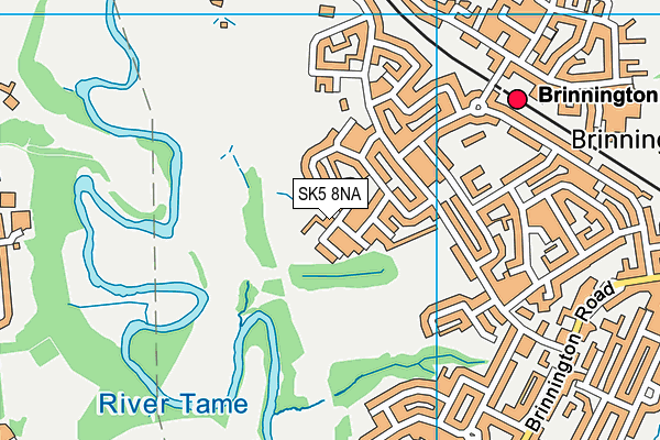 SK5 8NA map - OS VectorMap District (Ordnance Survey)