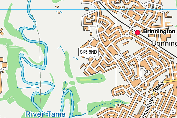 SK5 8ND map - OS VectorMap District (Ordnance Survey)