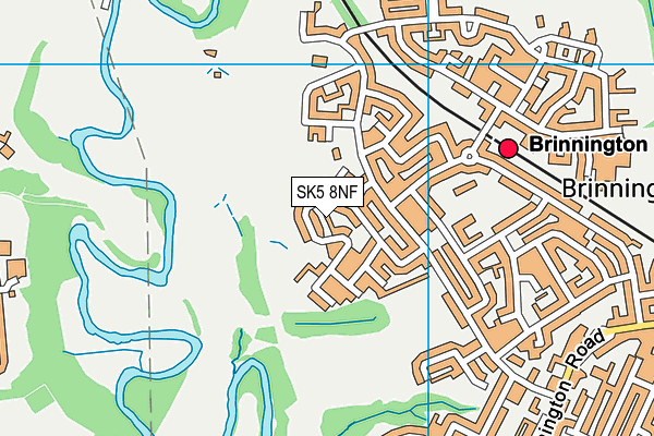 SK5 8NF map - OS VectorMap District (Ordnance Survey)