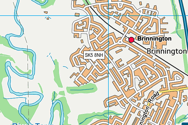 SK5 8NH map - OS VectorMap District (Ordnance Survey)