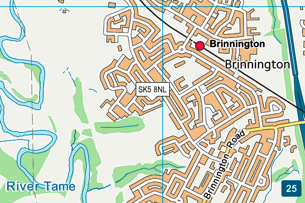 SK5 8NL map - OS VectorMap District (Ordnance Survey)