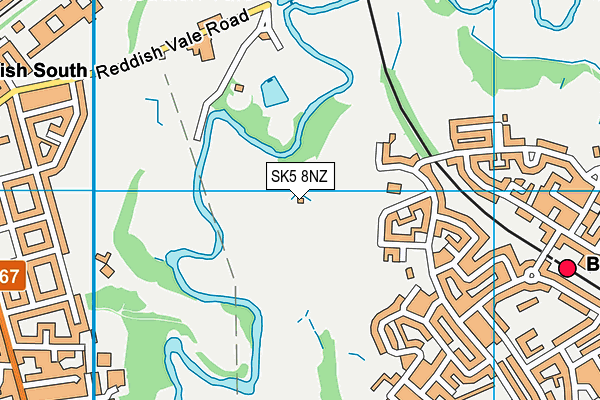 SK5 8NZ map - OS VectorMap District (Ordnance Survey)
