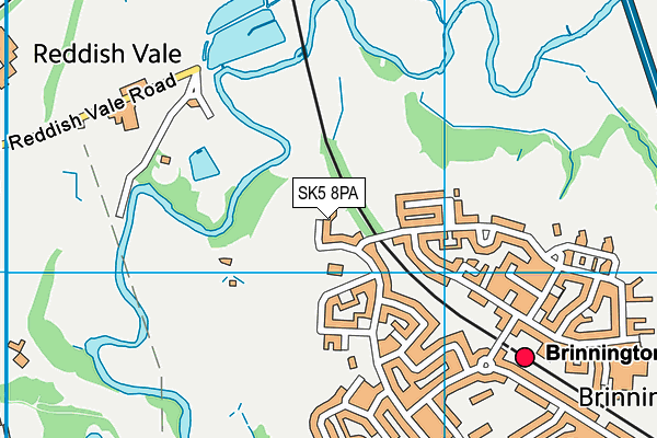 SK5 8PA map - OS VectorMap District (Ordnance Survey)