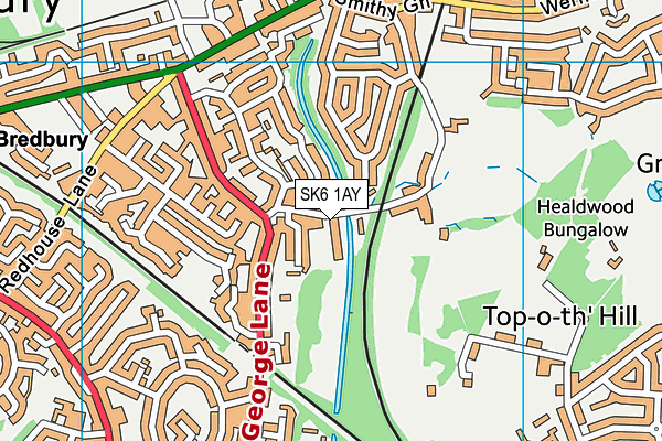 SK6 1AY map - OS VectorMap District (Ordnance Survey)