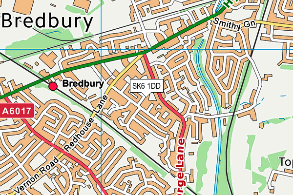 SK6 1DD map - OS VectorMap District (Ordnance Survey)