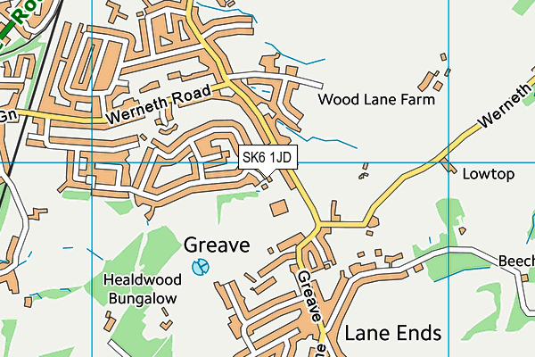 SK6 1JD map - OS VectorMap District (Ordnance Survey)