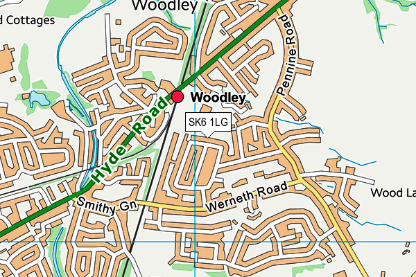 SK6 1LG map - OS VectorMap District (Ordnance Survey)