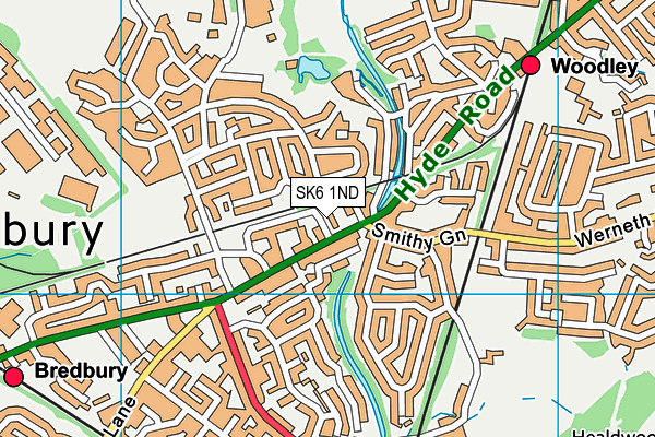 SK6 1ND map - OS VectorMap District (Ordnance Survey)