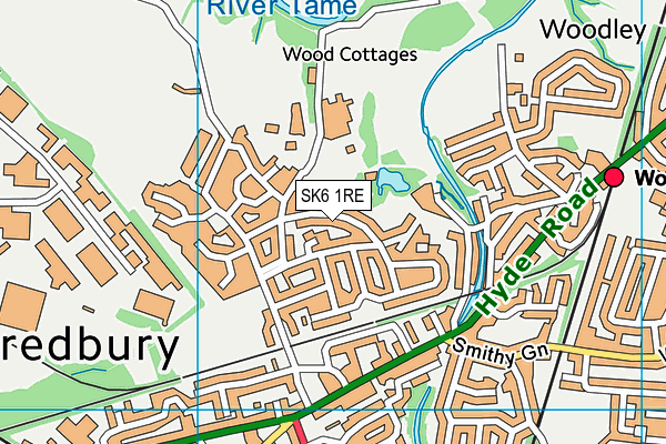 SK6 1RE map - OS VectorMap District (Ordnance Survey)