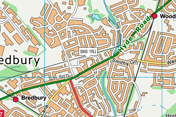 SK6 1RJ map - OS VectorMap District (Ordnance Survey)