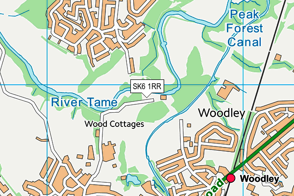 SK6 1RR map - OS VectorMap District (Ordnance Survey)