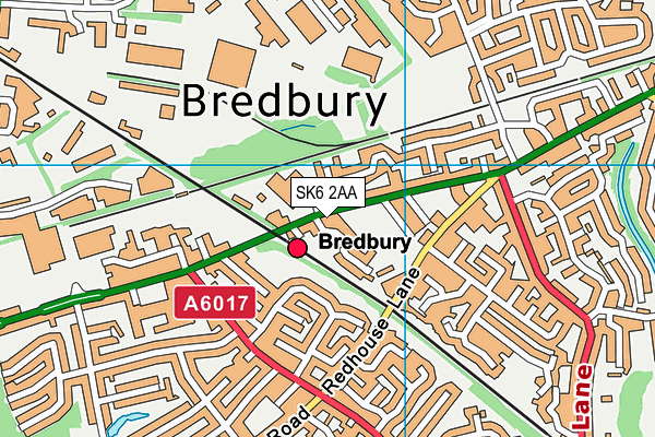 Bredbury Recreation Ground map (SK6 2AA) - OS VectorMap District (Ordnance Survey)