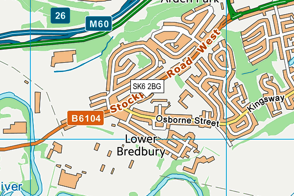 SK6 2BG map - OS VectorMap District (Ordnance Survey)
