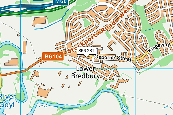 SK6 2BT map - OS VectorMap District (Ordnance Survey)