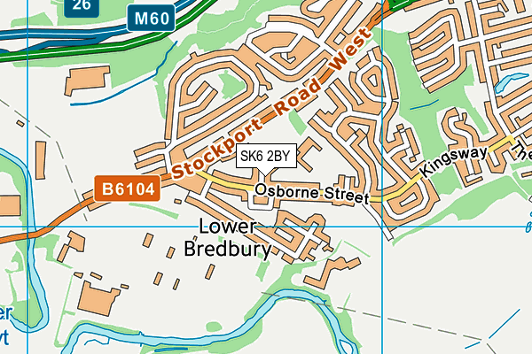 SK6 2BY map - OS VectorMap District (Ordnance Survey)