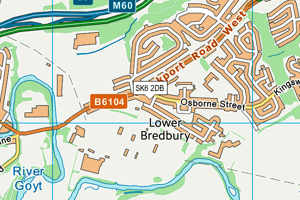 SK6 2DB map - OS VectorMap District (Ordnance Survey)