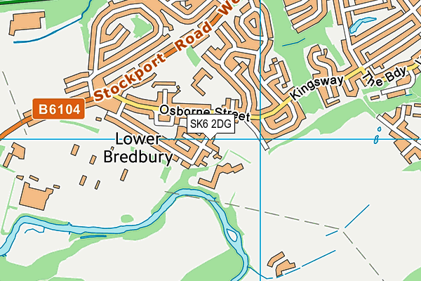 SK6 2DG map - OS VectorMap District (Ordnance Survey)