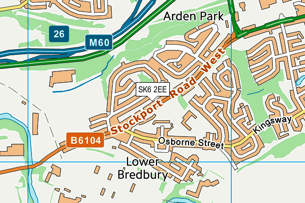SK6 2EE map - OS VectorMap District (Ordnance Survey)