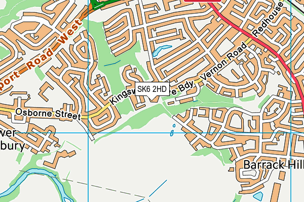 SK6 2HD map - OS VectorMap District (Ordnance Survey)