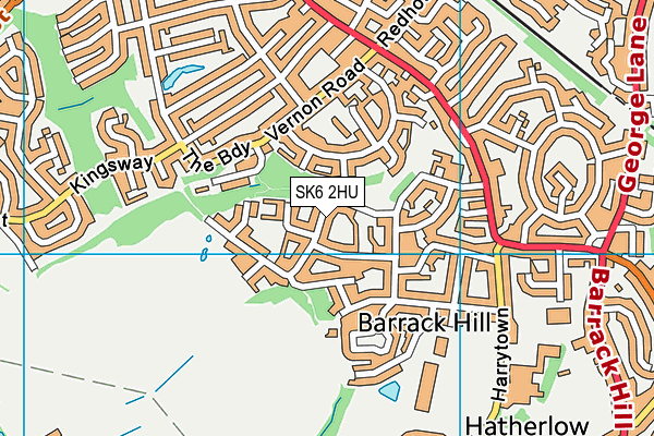 SK6 2HU map - OS VectorMap District (Ordnance Survey)