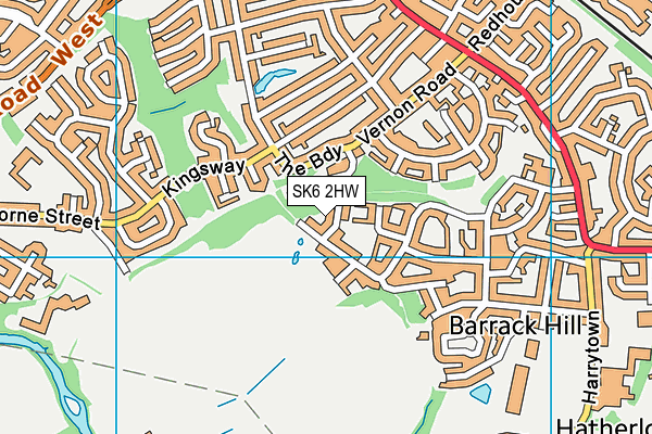 SK6 2HW map - OS VectorMap District (Ordnance Survey)