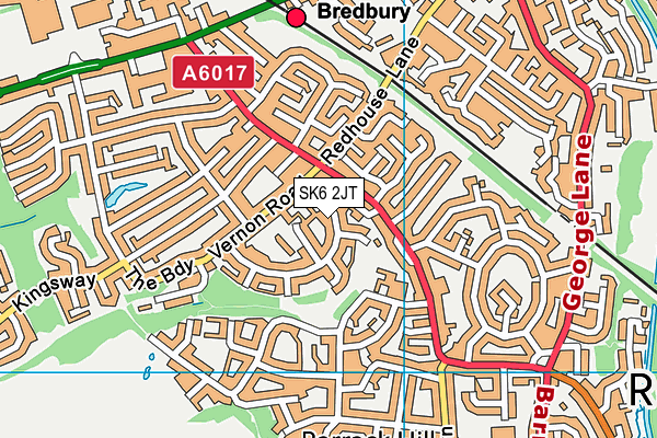 SK6 2JT map - OS VectorMap District (Ordnance Survey)