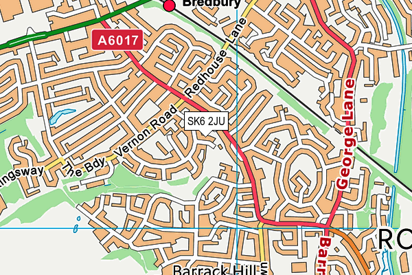 SK6 2JU map - OS VectorMap District (Ordnance Survey)