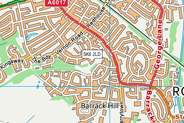 SK6 2LD map - OS VectorMap District (Ordnance Survey)