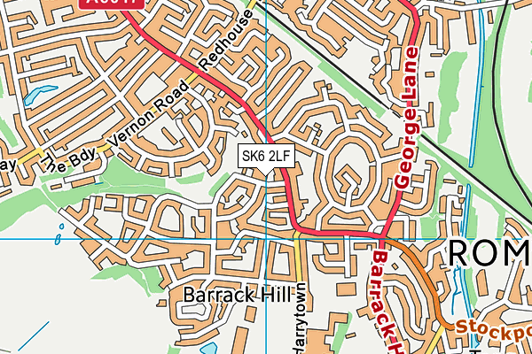 SK6 2LF map - OS VectorMap District (Ordnance Survey)