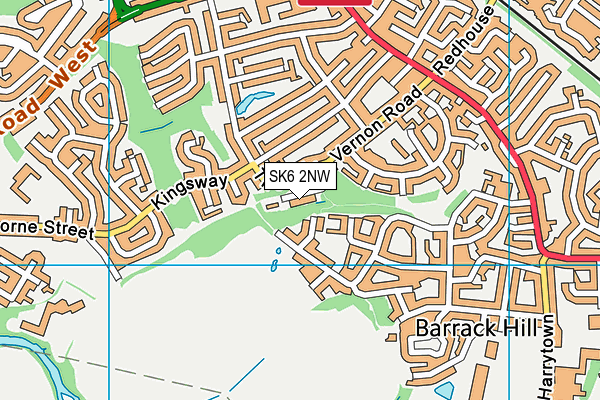 SK6 2NW map - OS VectorMap District (Ordnance Survey)