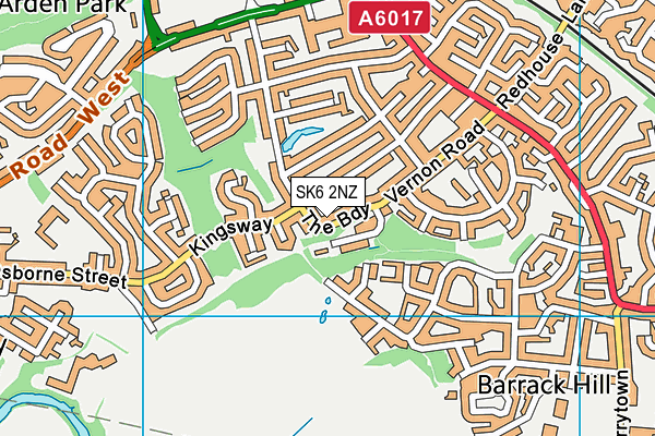 SK6 2NZ map - OS VectorMap District (Ordnance Survey)