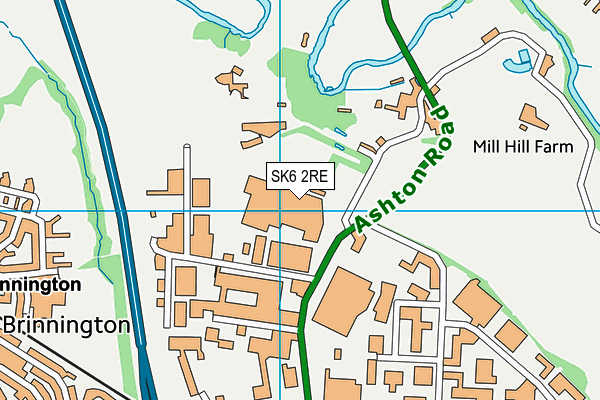 SK6 2RE map - OS VectorMap District (Ordnance Survey)
