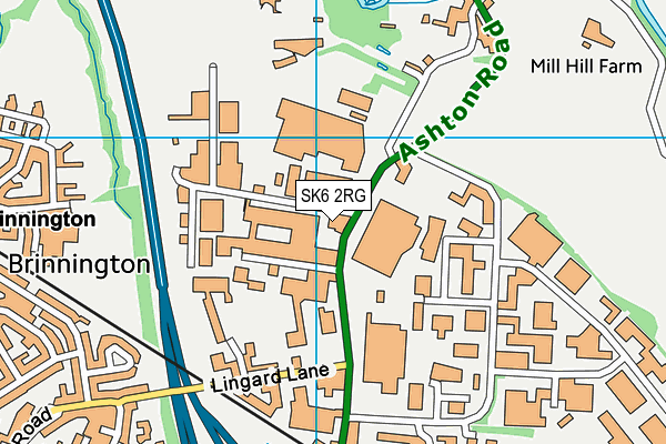 SK6 2RG map - OS VectorMap District (Ordnance Survey)