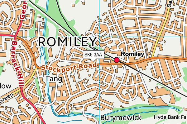 Romiley Methodist Church map (SK6 3AA) - OS VectorMap District (Ordnance Survey)