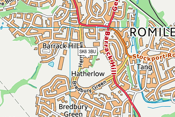 Harrytown Catholic High School map (SK6 3BU) - OS VectorMap District (Ordnance Survey)