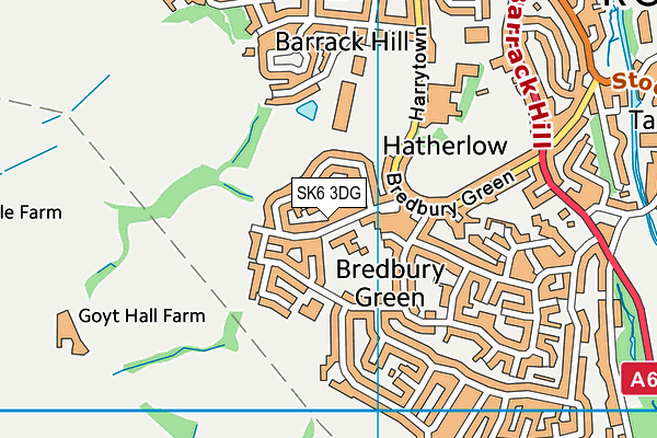 Bredbury Green Primary School map (SK6 3DG) - OS VectorMap District (Ordnance Survey)