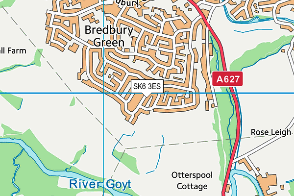 SK6 3ES map - OS VectorMap District (Ordnance Survey)