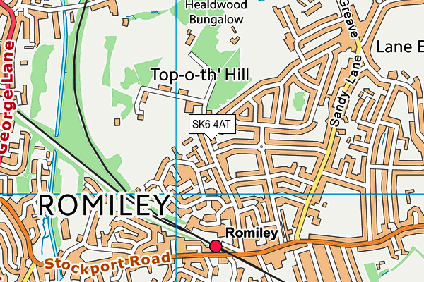 SK6 4AT map - OS VectorMap District (Ordnance Survey)