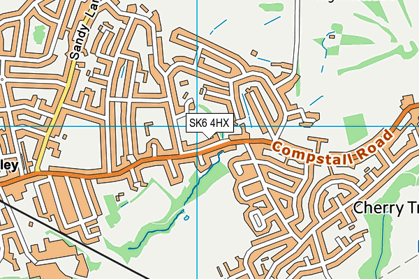 SK6 4HX map - OS VectorMap District (Ordnance Survey)