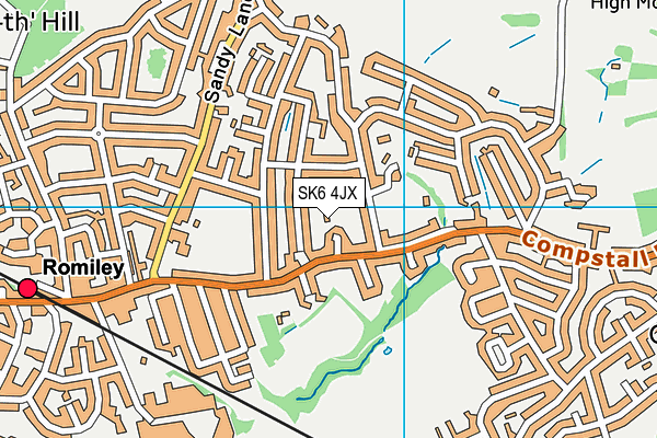SK6 4JX map - OS VectorMap District (Ordnance Survey)