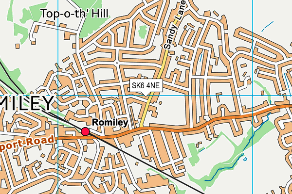 Romiley Primary School map (SK6 4NE) - OS VectorMap District (Ordnance Survey)