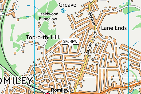 SK6 4PW map - OS VectorMap District (Ordnance Survey)