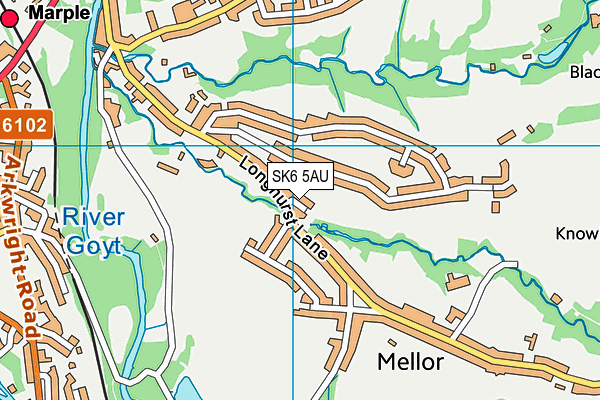 SK6 5AU map - OS VectorMap District (Ordnance Survey)