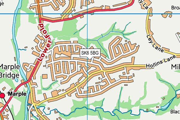 SK6 5BG map - OS VectorMap District (Ordnance Survey)