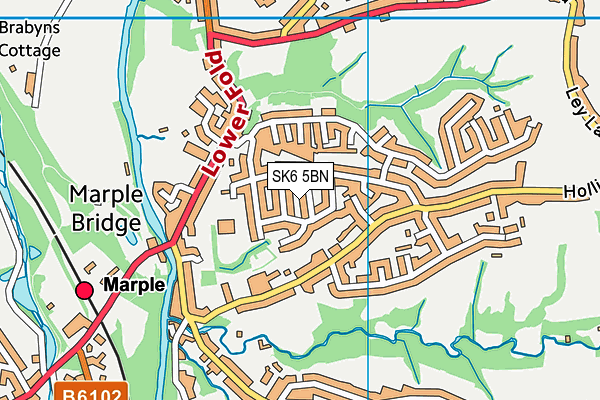 SK6 5BN map - OS VectorMap District (Ordnance Survey)