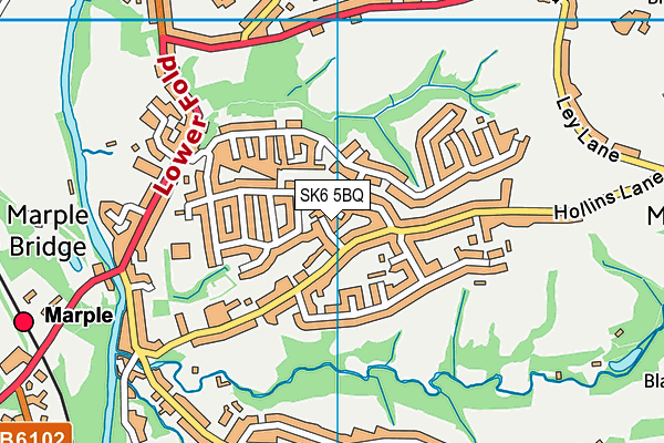 SK6 5BQ map - OS VectorMap District (Ordnance Survey)