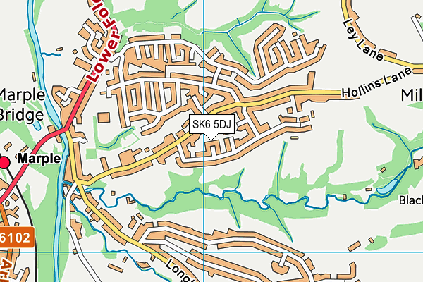 SK6 5DJ map - OS VectorMap District (Ordnance Survey)